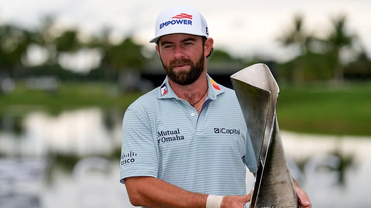 Cameron Young expresses that it’s a privilege to play in front of President Trump following his victory at the Cadillac Championship.