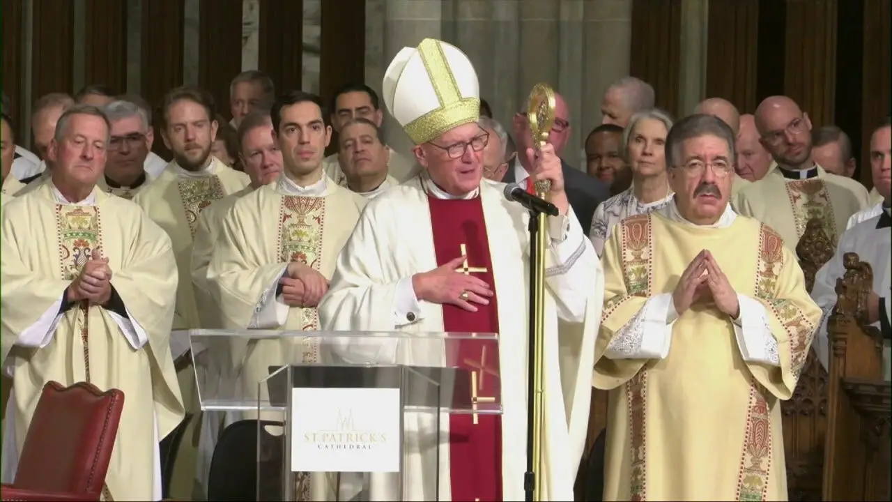 Cardinal Dolan celebrates 50 years of priesthood with a Mass at St. Patrick's