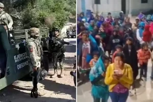 Cartel violence in Mexico drives 800 to 1,000 families to leave their homes.