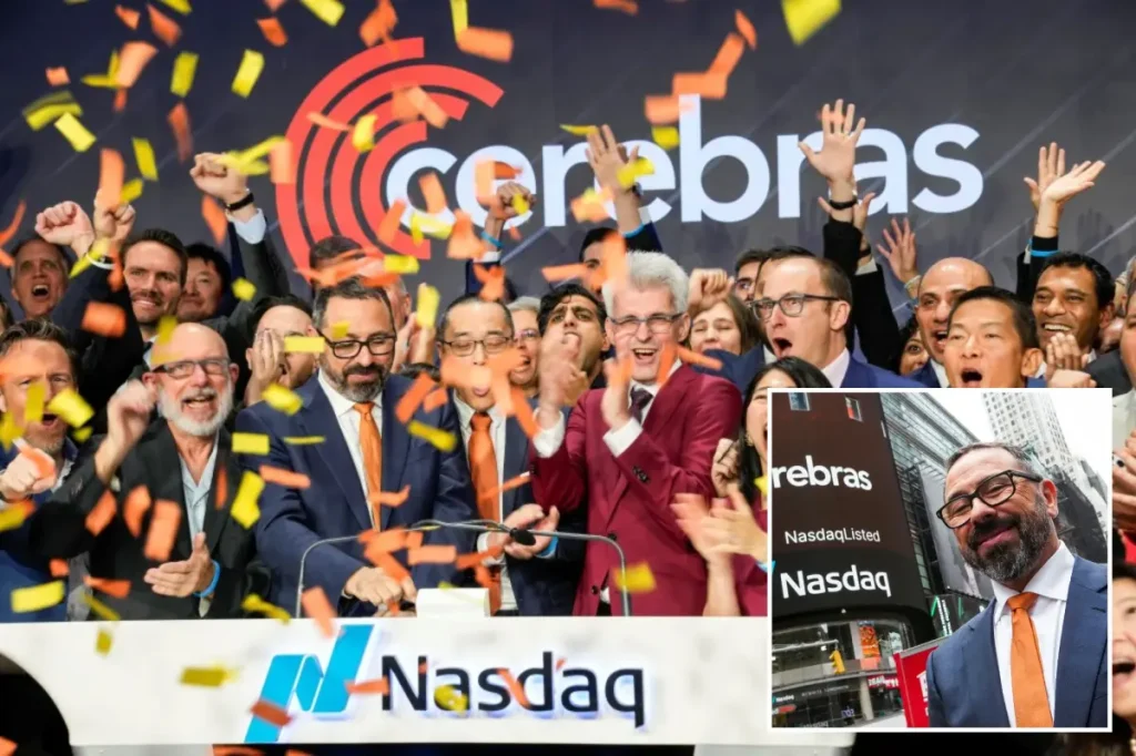 Cerebras stock surges 89% on its first day as AI excitement boosts the chipmaker's market value over $100 billion.