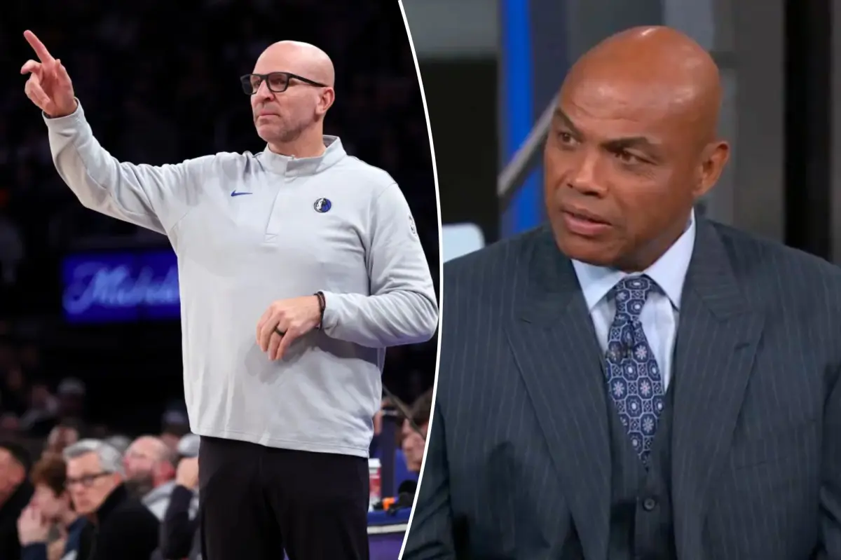 Charles Barkley's shocked response during the broadcast after the Mavericks let go of Jason Kidd