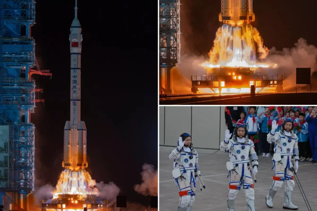 China sends Shenzhou 23 spacecraft into space with one of three astronauts prepared for a year-long mission.