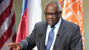 Clarence Thomas claims California and Washington are weakening immigration laws.