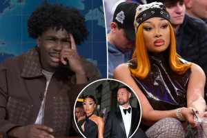 Comedian suggests Megan Thee Stallion requires a 'real man' following her breakup with Klay Thompson in an 'SNL' skit