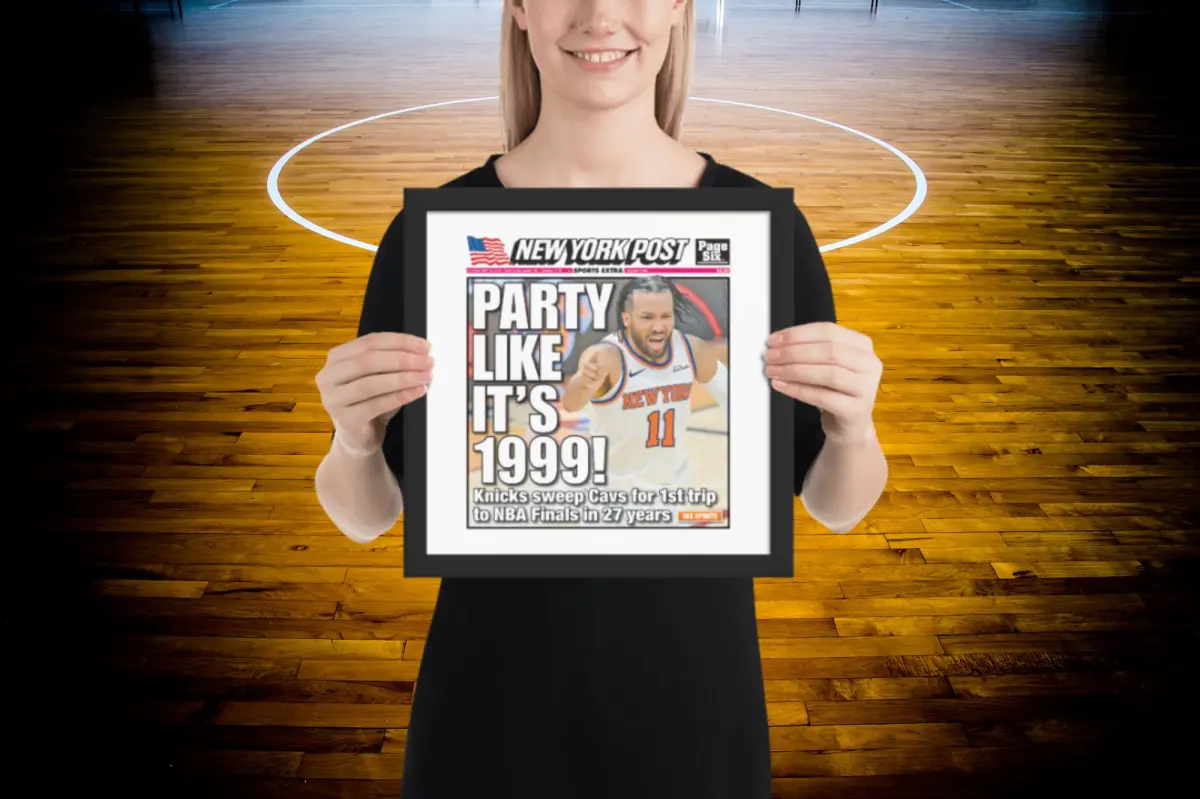 Commemorate the historic Knicks Eastern Conference sweep with our framed cover