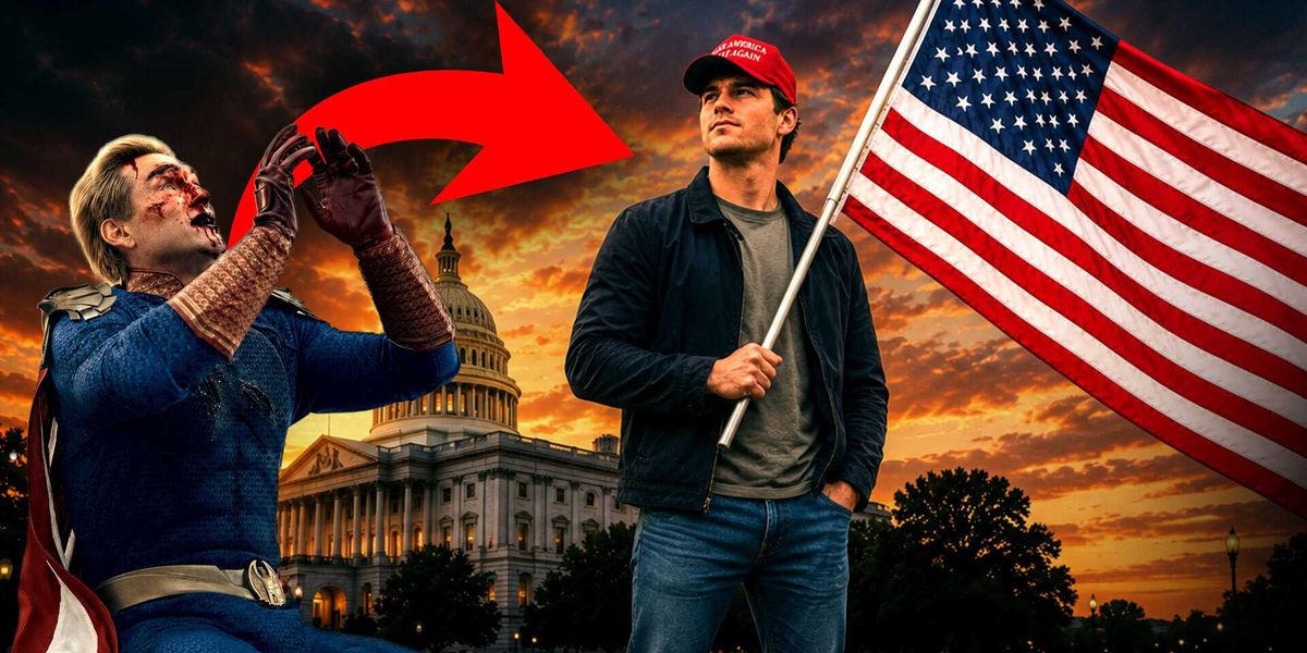 Conservative supporters take "Homelander," the Trump antagonist, from left-leaning creators.