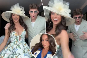 Cooper DeJean and a Cowboys cheerleader officially reveal their relationship at the Kentucky Derby.