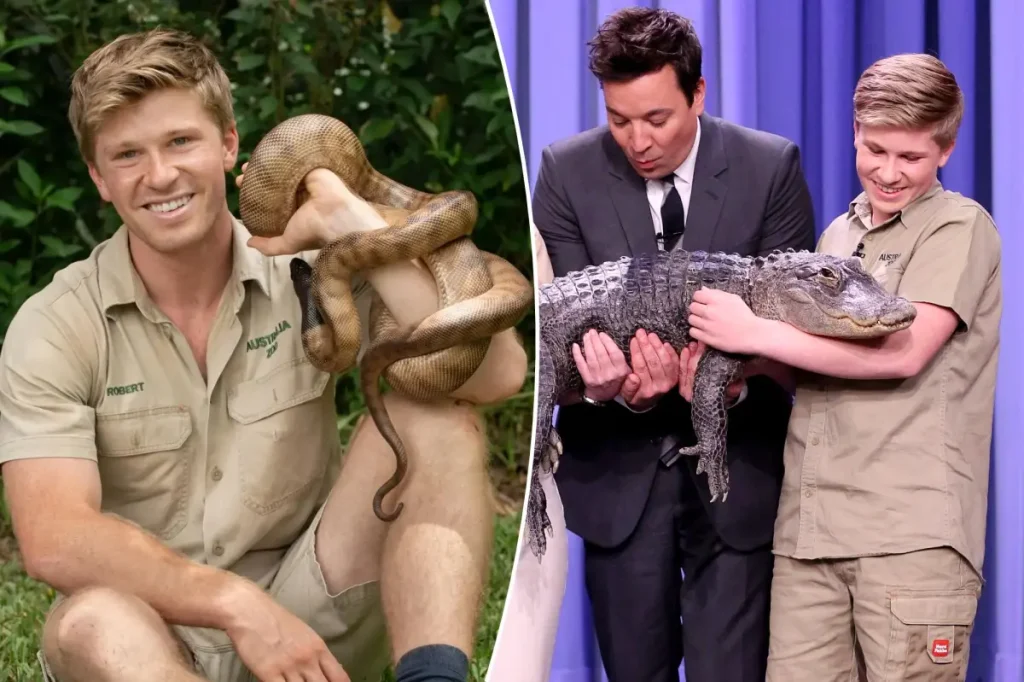Dance competition winner Robert Irwin faced a 14-foot crocodile he named after Jimmy Fallon