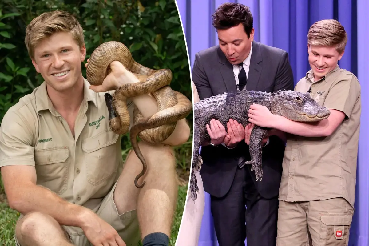 Dance competition winner Robert Irwin faced a 14-foot crocodile he named after Jimmy Fallon