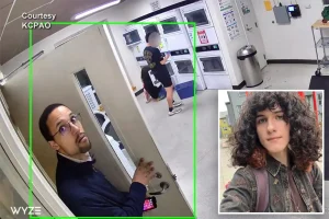 Disturbing footage reveals suspected murderer following college student shortly before laundry room killing