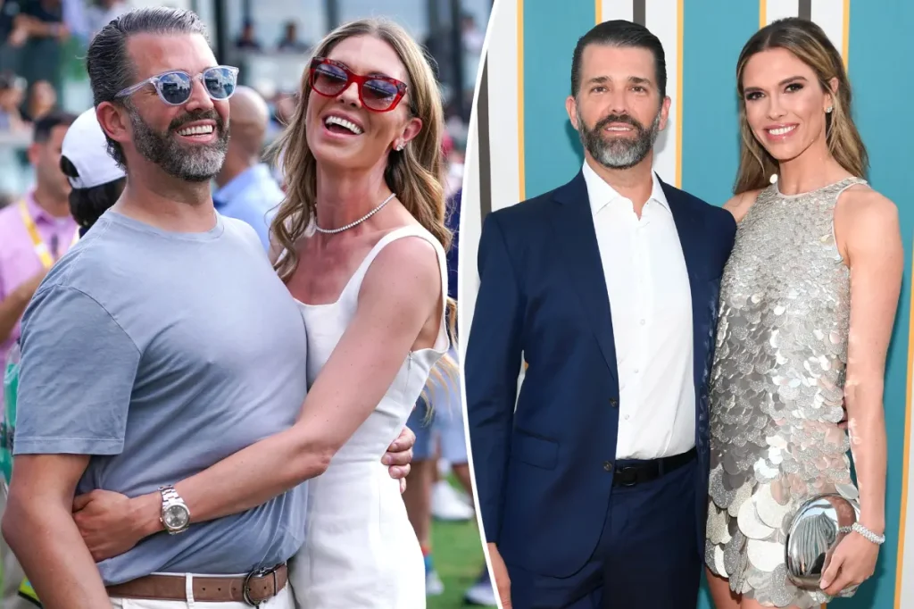 Donald Trump Jr. and Bettina Anderson seen on a romantic evening out after delaying their wedding date.