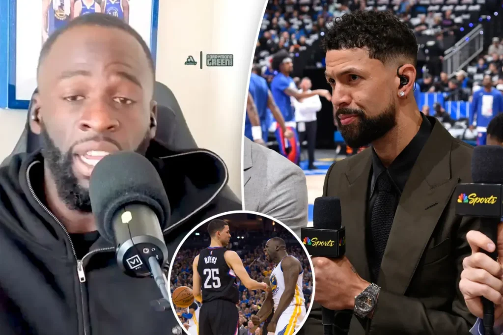 Draymond Green critiques former Clipper Austin Rivers on a podcast.