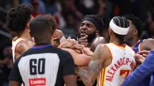 Dyson Daniels and Mitchell Robinson both sent off in Game 6 between Knicks and Hawks