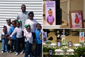 Eight children killed by their father buried in a heartfelt ceremony.