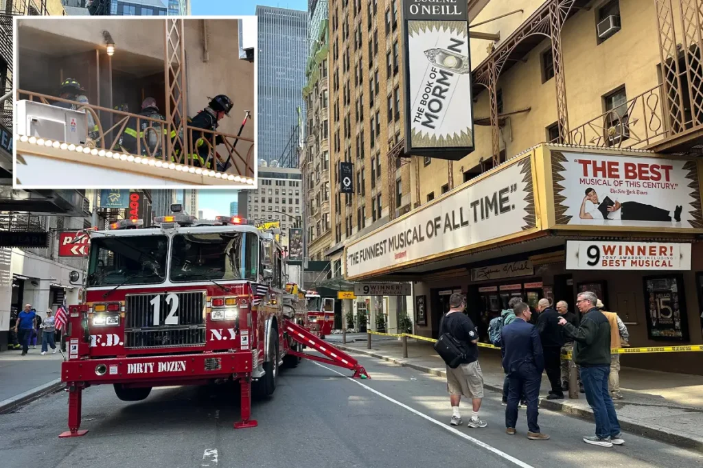 Electrical fire will cause the Broadway theater hosting ‘The Book of Mormon’ to remain closed until May 17.