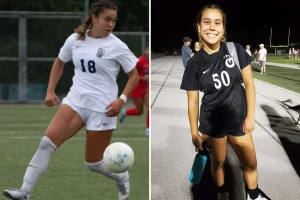 Female World Cup soccer candidate charged with repeatedly raping a 14-year-old boy with braces