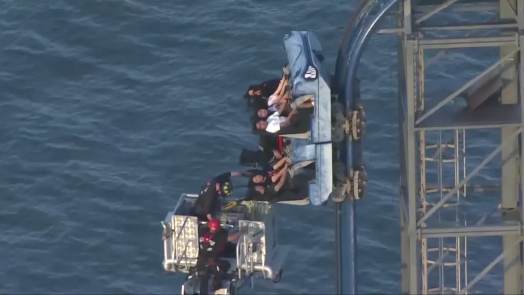 Firefighters save 8 people trapped on Galveston roller coaster for 3 hours