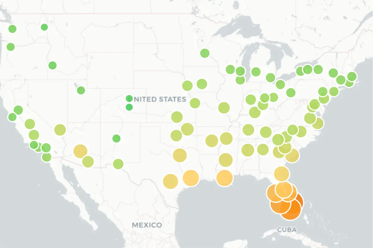 Florida hosts the sweatiest cities in the U.S., according to a surprising study.
