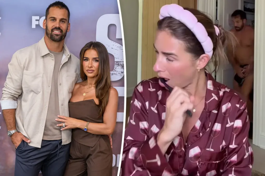 Former NFL player Eric Decker reveals himself for his wife's video on intimacy.