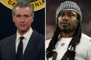 Gavin Newsom assists in clearing homeless camp near Marshawn Lynch's residence