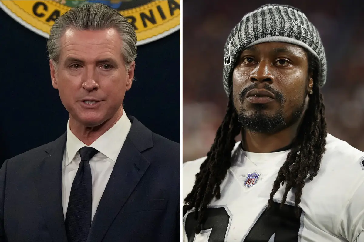 Gavin Newsom assists in clearing homeless camp near Marshawn Lynch's residence