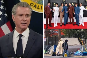 Gavin Newsom criticized over California’s issues after greeting BTS