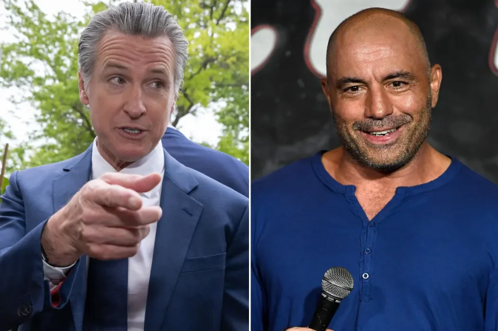 Gavin Newsom strikes a harsh blow to 'everyman' Joe Rogan