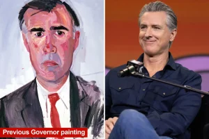 Gavin Newsom's final budget features a $33K self-portrait.