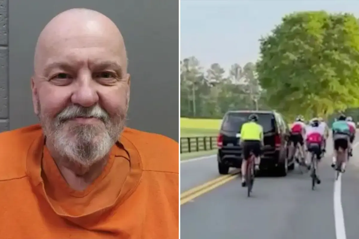 Georgia driver Jerry Ross reportedly struck two cyclists while they were riding on the road.
