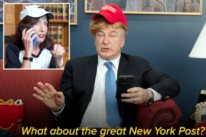 Governor Hochul shares awkward video of Alec Baldwin impersonating Trump at NY event.