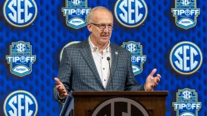 Greg Sankey emphasizes that the SEC was not the initiator of the 16-team CFP format talks; that credit goes to the Big Ten.