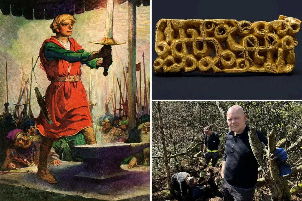 Hiker discovers ancient gold sword artifact, buried beneath a tree for 1,500 years