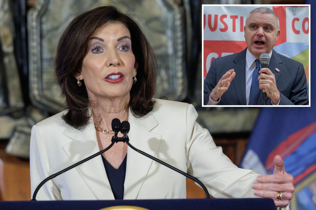 Hochul suggests adding $500 million to pensions while facing off against unions in budget dispute.