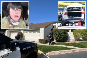 Home of San Diego mosque shooter Caleb Vazquez searched, police take evidence bags.