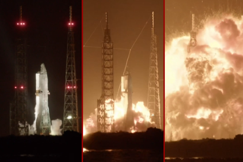 Huge explosion damages Bezos' Blue Origin rocket during Florida launchpad test