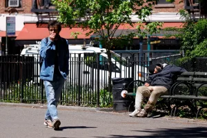 Human hazard encampments near historic East Village church
