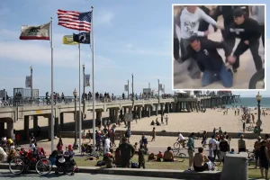Huntington Beach man viciously attacked by group of young people on e-bikes