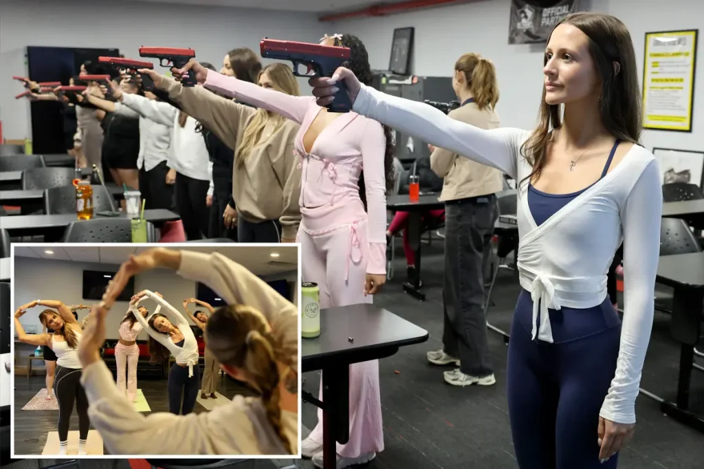 I attended a unique 'Pistols and Pilates' class &mdash; and it had me sweating profusely.