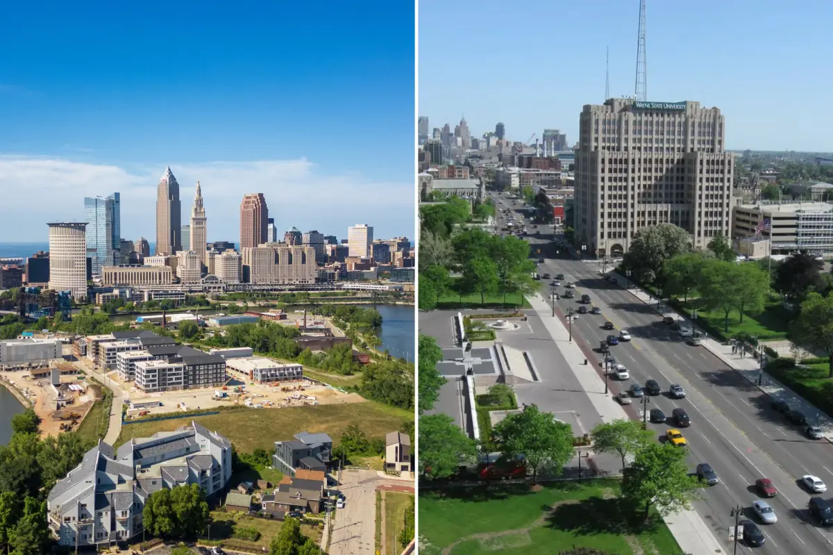Inexpensive housing options in Pittsburgh, Detroit, Cleveland, Buffalo, St. Louis, and Birmingham.