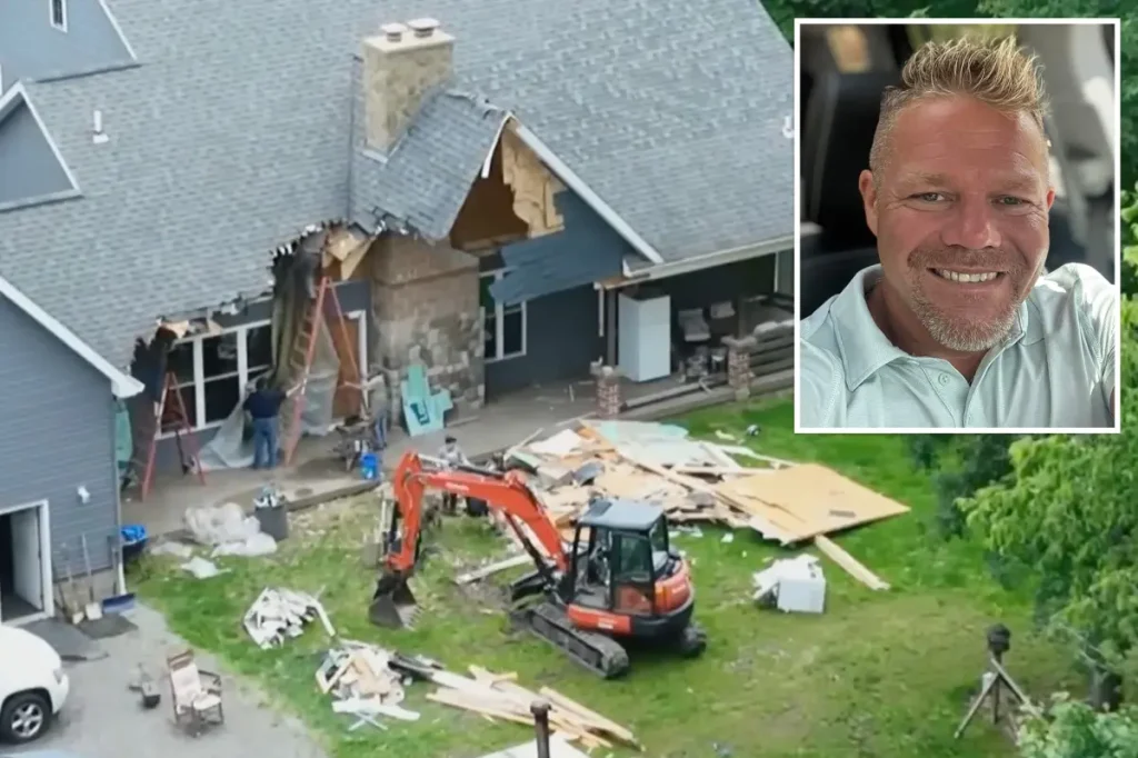 Intoxicated husband escalates chaotic separation from wife by demolishing their home