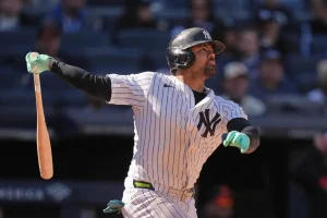 Jasson Dominguez showcases his exceptional power hitting from both sides of the plate for the Yankees.