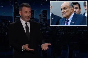 Jimmy Kimmel humorously referenced former NYC Mayor Rudy Giuliani being in 'the grave' prior to his hospitalization