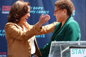 Kamala Harris supports L.A. Mayor Karen Bass for her reelection.