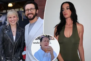 Katy Perry responds to her former partner Josh Groban's engagement to Natalie McQueen.