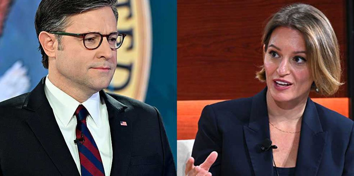 Katy Tur embarrasses herself in an attempt to criticize Mike Johnson for saying rights come from God