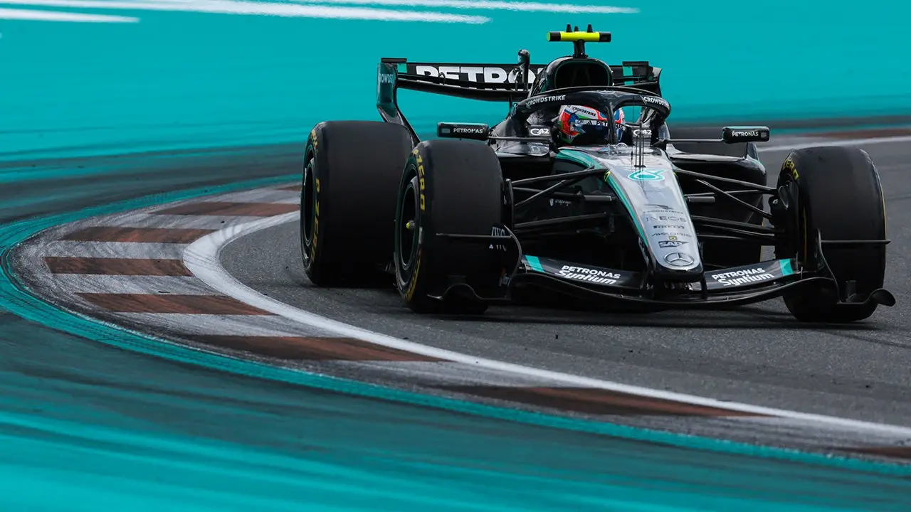 Kimi Antonelli of Mercedes maintains impressive performance with pole position at the Miami Grand Prix