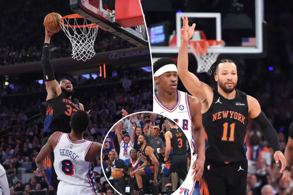 Knicks edge out 76ers without Joel Embiid in a tight Game 2 win