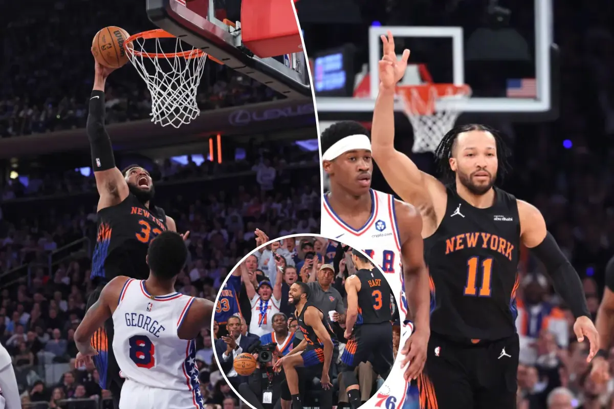 Knicks edge out 76ers without Joel Embiid in a tight Game 2 win