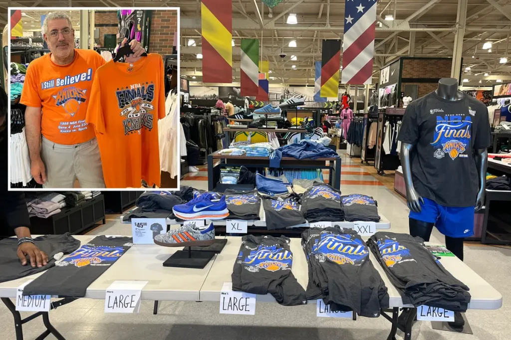 Knicks merchandise overshadows large World Cup area at NYC sports store as grown men 'cry' over sold-out items