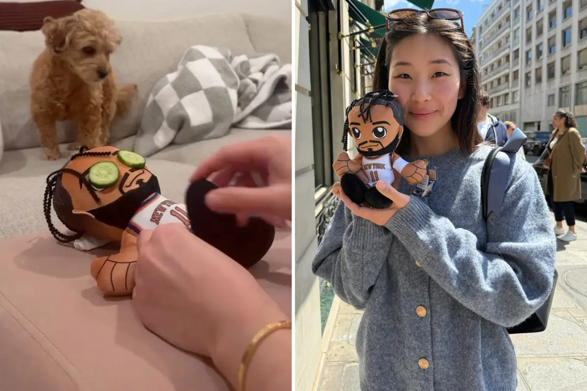 Knicks supporter returns Jalen Brunson doll and the team wins three matches.